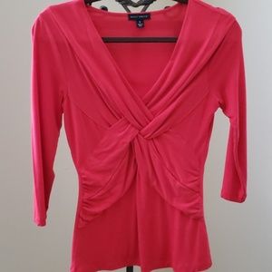 Willi Smith Womens Twist Front Top Small